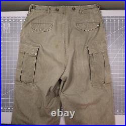 Vintage M1951 Pants Trousers 35x33 Cargo Airborne Army Military Parachute OG-107