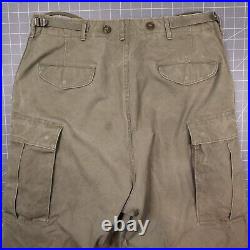 Vintage M1951 Pants Trousers 35x33 Cargo Airborne Army Military Parachute OG-107