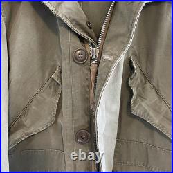 Vintage M47 Field Parka US Air Force 50's Sz Small Green Talon Zip Distressed