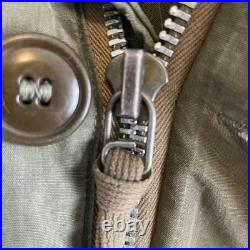 Vintage M47 Field Parka US Air Force 50's Sz Small Green Talon Zip Distressed