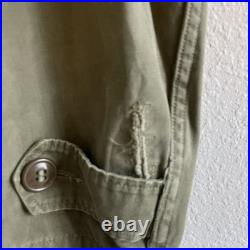 Vintage M47 Field Parka US Air Force 50's Sz Small Green Talon Zip Distressed