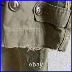 Vintage M47 Field Parka US Air Force 50's Sz Small Green Talon Zip Distressed