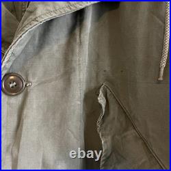 Vintage M47 Field Parka US Air Force 50's Sz Small Green Talon Zip Distressed