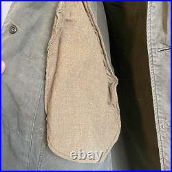 Vintage M47 Field Parka US Air Force 50's Sz Small Green Talon Zip Distressed