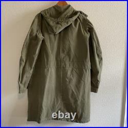 Vintage M47 Field Parka US Air Force 50's Sz Small Green Talon Zip Distressed