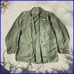 Vintage M51 Field Jacket US Army Military OG-107 M-1951 Medium Paratrooper
