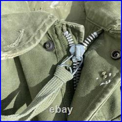 Vintage M51 Field Jacket US Army Military OG-107 M-1951 Medium Paratrooper