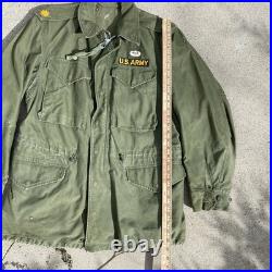 Vintage M51 Field Jacket US Army Military OG-107 M-1951 Medium Paratrooper