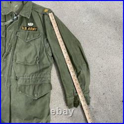 Vintage M51 Field Jacket US Army Military OG-107 M-1951 Medium Paratrooper