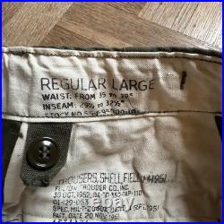 Vintage M51 Field Shell Trousers M-1951 USGI Army Military Pants Large 50s