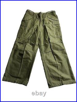 Vintage M51 Field Trousers Shell M-1951 Military Pants Green 39x29 Baggy New DS