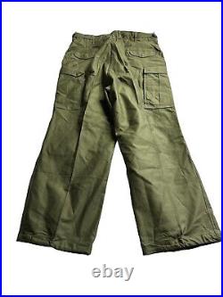 Vintage M51 Field Trousers Shell M-1951 Military Pants Green 39x29 Baggy New DS