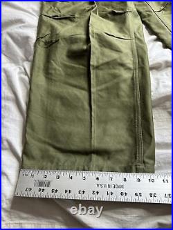 Vintage M51 Field Trousers Shell M-1951 Military Pants Green 39x29 Baggy New DS