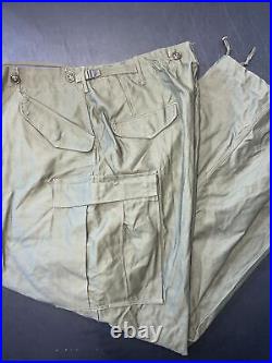 Vintage M51 OD Field Trousers Shell Field M-1951 Pants X-LARGE REGULAR K-121
