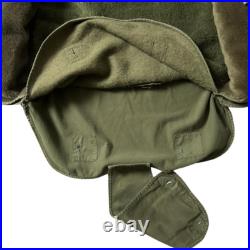 Vintage Military 1950s Korean War Era British Army Khaki Middle Parka Hooded