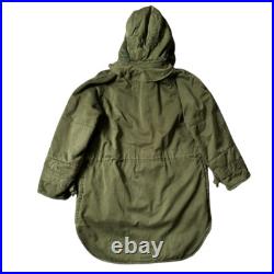 Vintage Military 1950s Korean War Era British Army Khaki Middle Parka Hooded