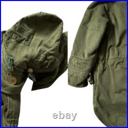 Vintage Military 1950s Korean War Era British Army Khaki Middle Parka Hooded