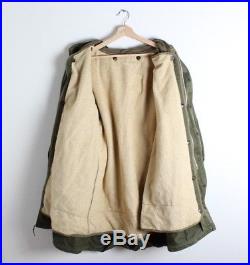 Vintage Military Fishtail Parka M1951-M1951 Liner Wool-Alpaca Korean War Issue L