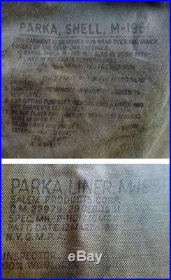 Vintage Military Fishtail Parka M1951-M1951 Liner Wool-AlpacaKorean War IssueS