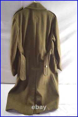 Vintage Military Greatcoat 1951 Wool Green Long Coat Excellent Condition USA