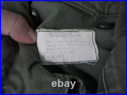 Vintage Military Jacket Mens Small Green Field Coat US Army OG 107 Korean War