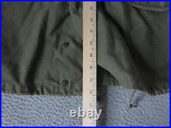 Vintage Military Jacket Mens Small Green Field Coat US Army OG 107 Korean War