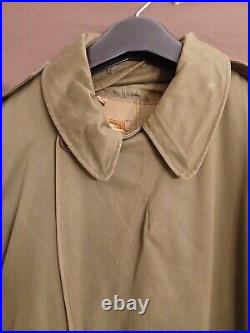 Vintage Military Korean War Overcoat/ Trenchcoat, Removeable Wool Liner, Reg