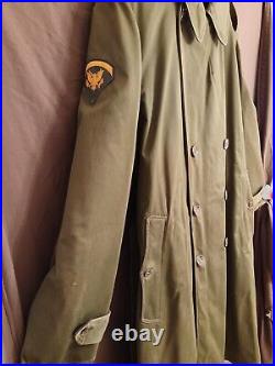 Vintage Military Korean War Overcoat/ Trenchcoat, Removeable Wool Liner, Reg