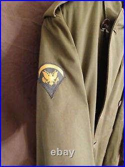 Vintage Military Korean War Overcoat/ Trenchcoat, Removeable Wool Liner, Reg