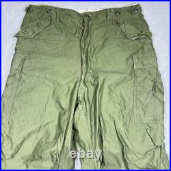Vintage Military M-1951 Field Cargo Pants Trousers Shell Size XL Korean War 50s