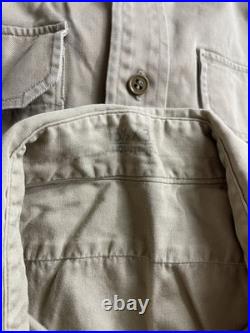 Vintage Military Shirts Lot 50s Korean War US Army Khaki Air Defense Uniform USA
