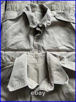 Vintage Military Shirts Lot 50s Korean War US Army Khaki Air Defense Uniform USA