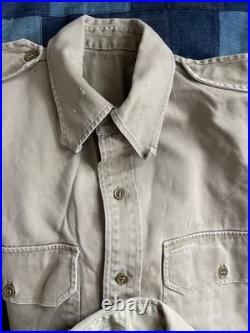 Vintage Military Shirts Lot 50s Korean War US Army Khaki Air Defense Uniform USA