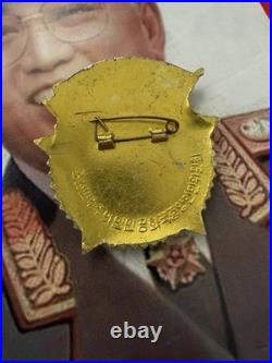 Vintage North Korean Kumsong Chinyu (?) Medal / Badge DPRK Collectible