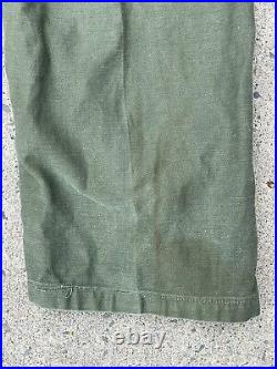 Vintage OG-107 Sateen Pants US Army Trousers Korean War 1950s 30x30 Type 1 RARE