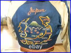 Vintage Original Japan Souvinir embroidered reversible Korean War Jacket