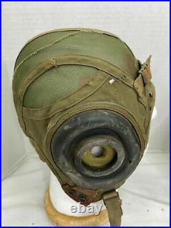 Vintage Original Korean War U. S Navy H-4 Pilots Flight Helmet & Liner