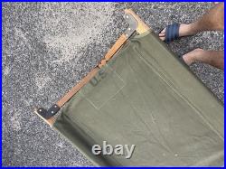 Vintage Original Korean War/ Vietnam Era Folding Cot Green Canvas U. S. Army