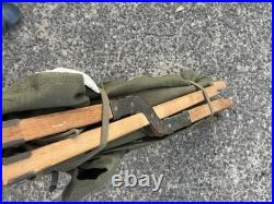Vintage Original Korean War/ Vietnam Era Folding Cot Green Canvas U. S. Army