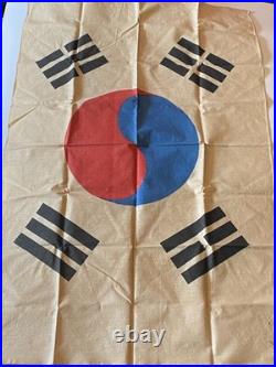 Vintage Original South Korean Korea Flag Taegeukgi Large Exceptional Old