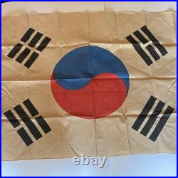 Vintage Original South Korean Korea Flag Taegeukgi Large Exceptional Old