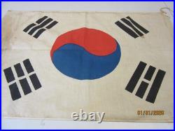 Vintage Original South Korean Korea Flag Taegeukgi War Cloth Military