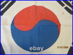Vintage Original South Korean Korea Flag Taegeukgi War Cloth Military