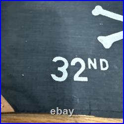 Vintage Original U. S. Korean War Buccaneers 32nd Infantry Jeep Flag Rare Black