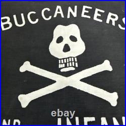 Vintage Original U. S. Korean War Buccaneers 32nd Infantry Jeep Flag Rare Black