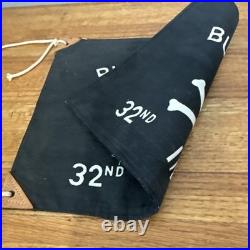 Vintage Original U. S. Korean War Buccaneers 32nd Infantry Jeep Flag Rare Black