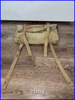 Vintage Original US Army Korean War Era M1945 Field Pack Backpack Named Harion
