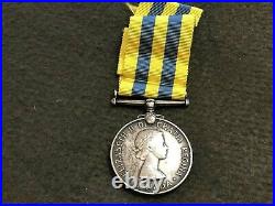 Vintage Silver Korean War Medal Canadian Named Full Size