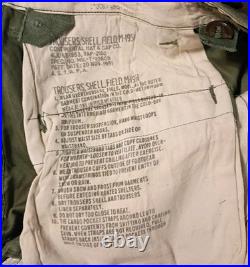 Vintage Stock M-1951 US Army Field Trousers Shell Pants Korean War M/L