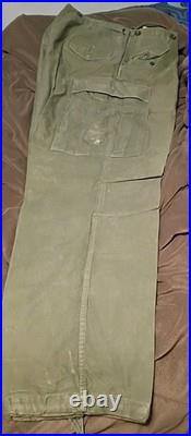 Vintage Stock M-1951 US Army Field Trousers Shell Pants Korean War M/L